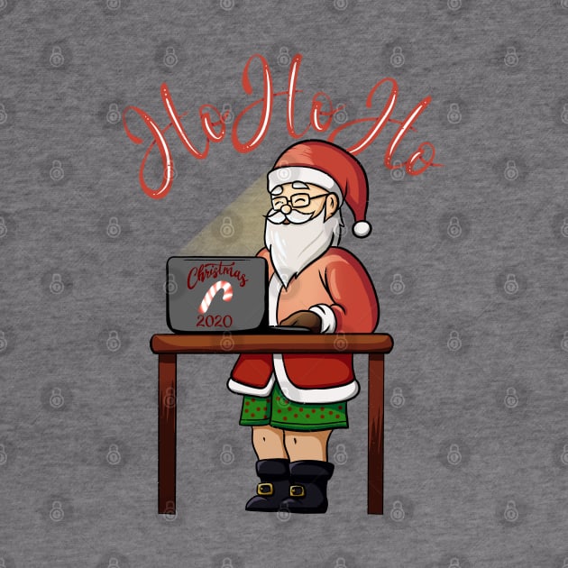 Hipster Santa Virtual Meeting Quarantine Christmas by HHT